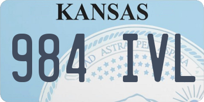 KS license plate 984IVL
