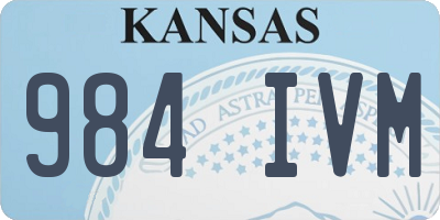 KS license plate 984IVM