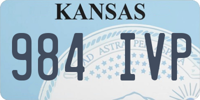 KS license plate 984IVP
