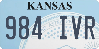 KS license plate 984IVR