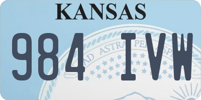 KS license plate 984IVW