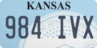 KS license plate 984IVX