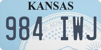 KS license plate 984IWJ