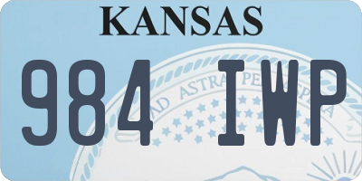 KS license plate 984IWP