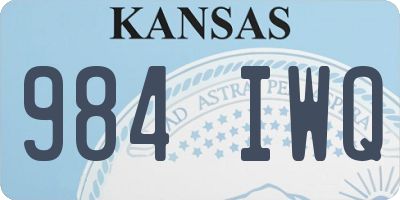 KS license plate 984IWQ