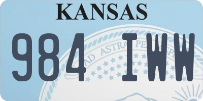 KS license plate 984IWW