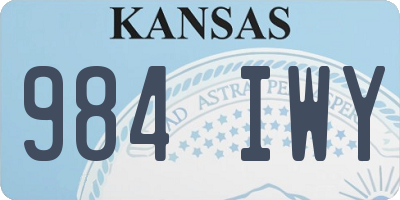 KS license plate 984IWY