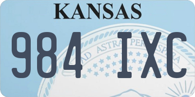KS license plate 984IXC