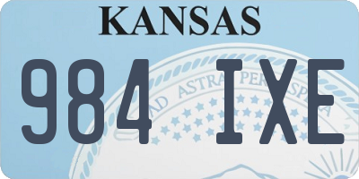 KS license plate 984IXE