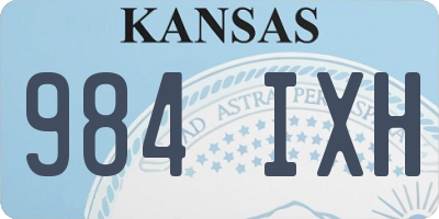 KS license plate 984IXH