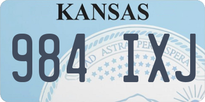 KS license plate 984IXJ