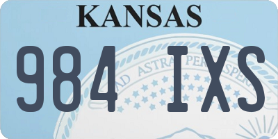 KS license plate 984IXS