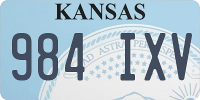 KS license plate 984IXV