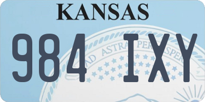 KS license plate 984IXY