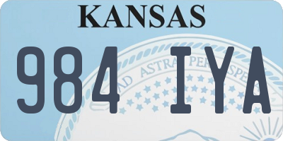 KS license plate 984IYA