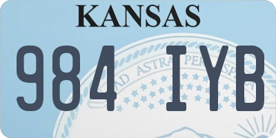 KS license plate 984IYB