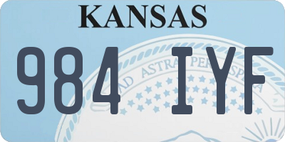 KS license plate 984IYF