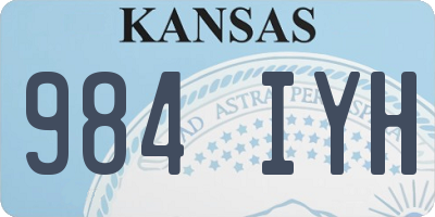 KS license plate 984IYH