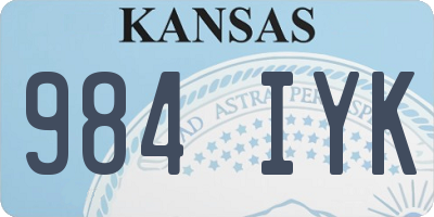 KS license plate 984IYK