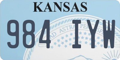 KS license plate 984IYW