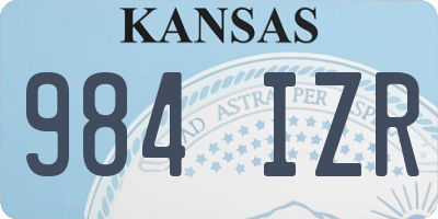KS license plate 984IZR