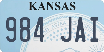 KS license plate 984JAI
