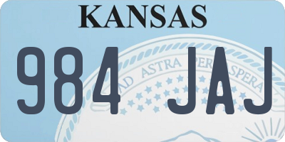KS license plate 984JAJ