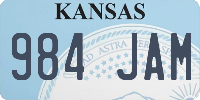 KS license plate 984JAM