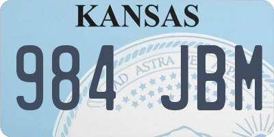 KS license plate 984JBM