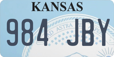 KS license plate 984JBY