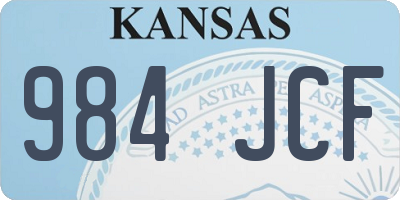 KS license plate 984JCF
