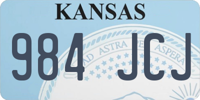 KS license plate 984JCJ