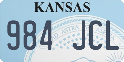KS license plate 984JCL