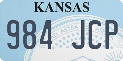 KS license plate 984JCP