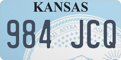 KS license plate 984JCQ