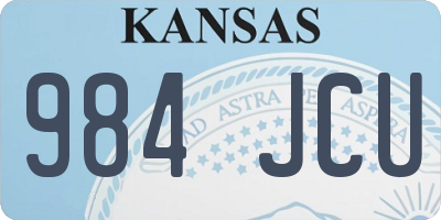 KS license plate 984JCU