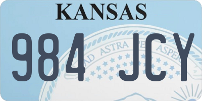 KS license plate 984JCY