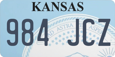 KS license plate 984JCZ