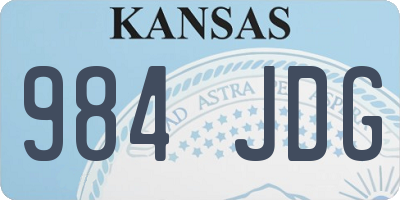 KS license plate 984JDG
