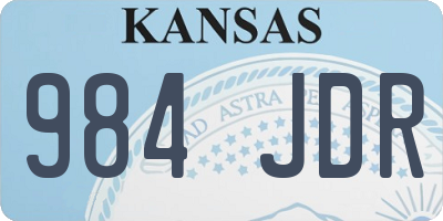 KS license plate 984JDR