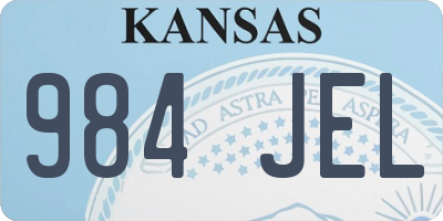 KS license plate 984JEL