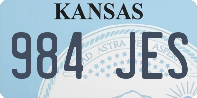 KS license plate 984JES