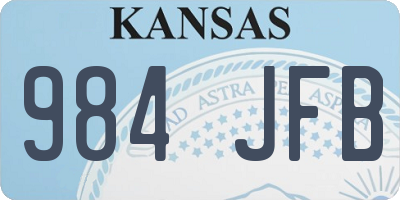 KS license plate 984JFB