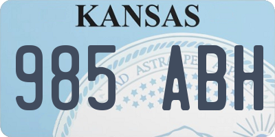 KS license plate 985ABH