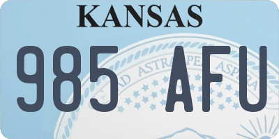 KS license plate 985AFU