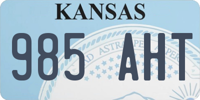 KS license plate 985AHT