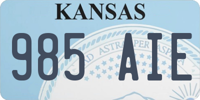 KS license plate 985AIE