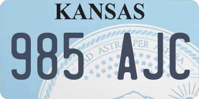 KS license plate 985AJC