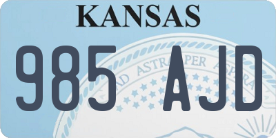 KS license plate 985AJD