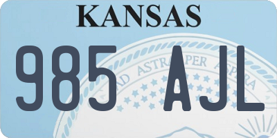 KS license plate 985AJL